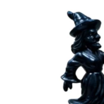 Outdoor Power Stake - Solar-Powered Witch Cauldron Garden Light Black