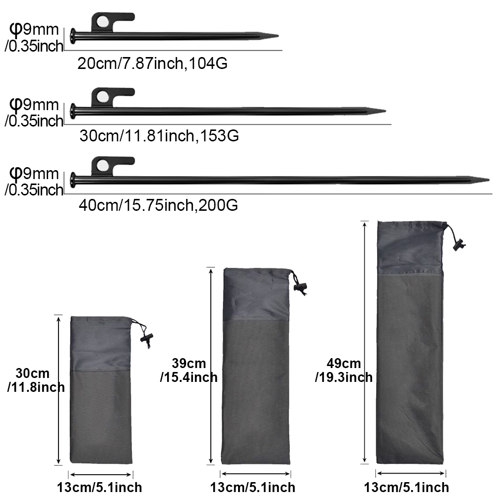 Outdoor Power Stake - 4Pcs Heavy Duty Tent Stakes with