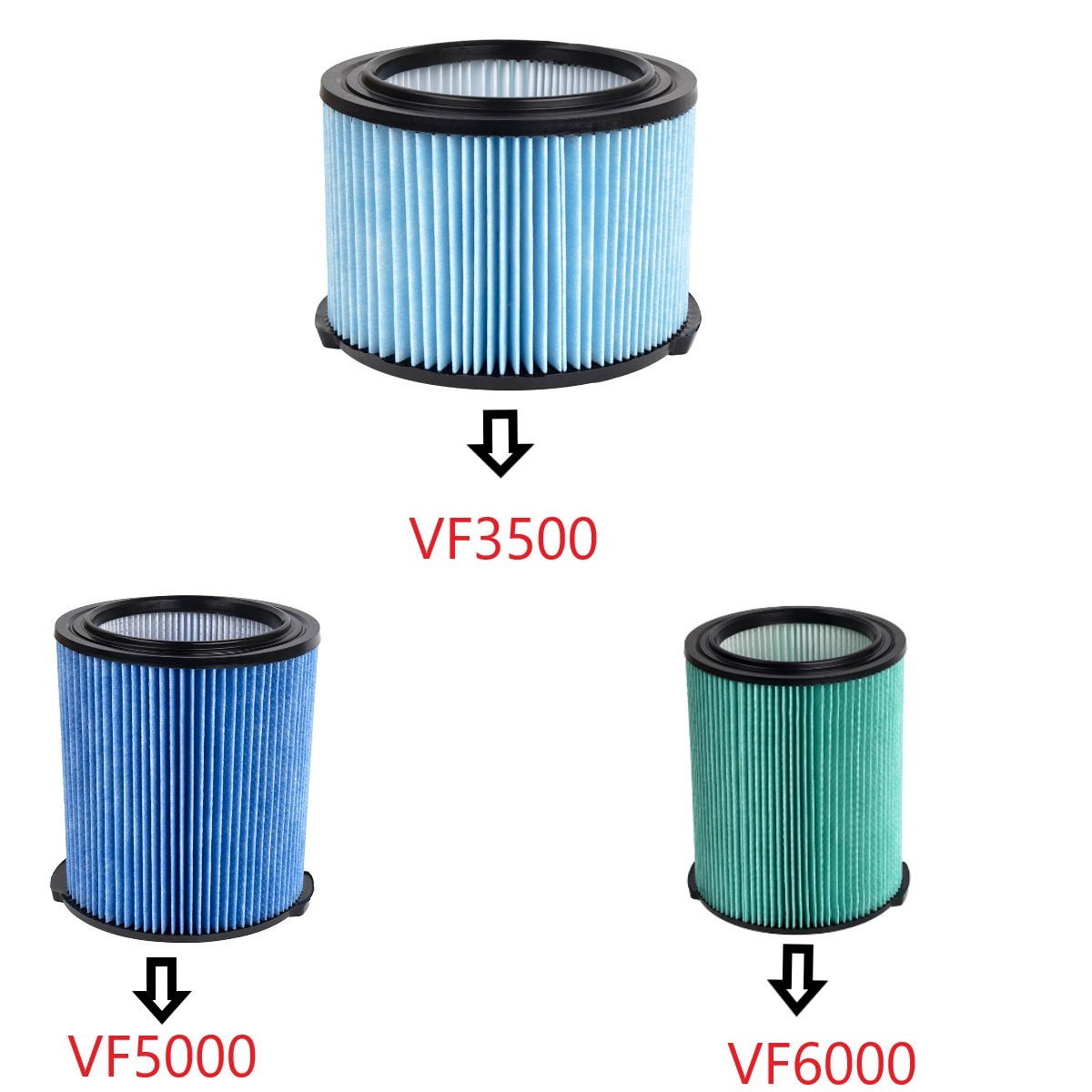 Wet Dry Vacuum Shop - VF6000 VF5000 VF3500 Standard Wet Dry