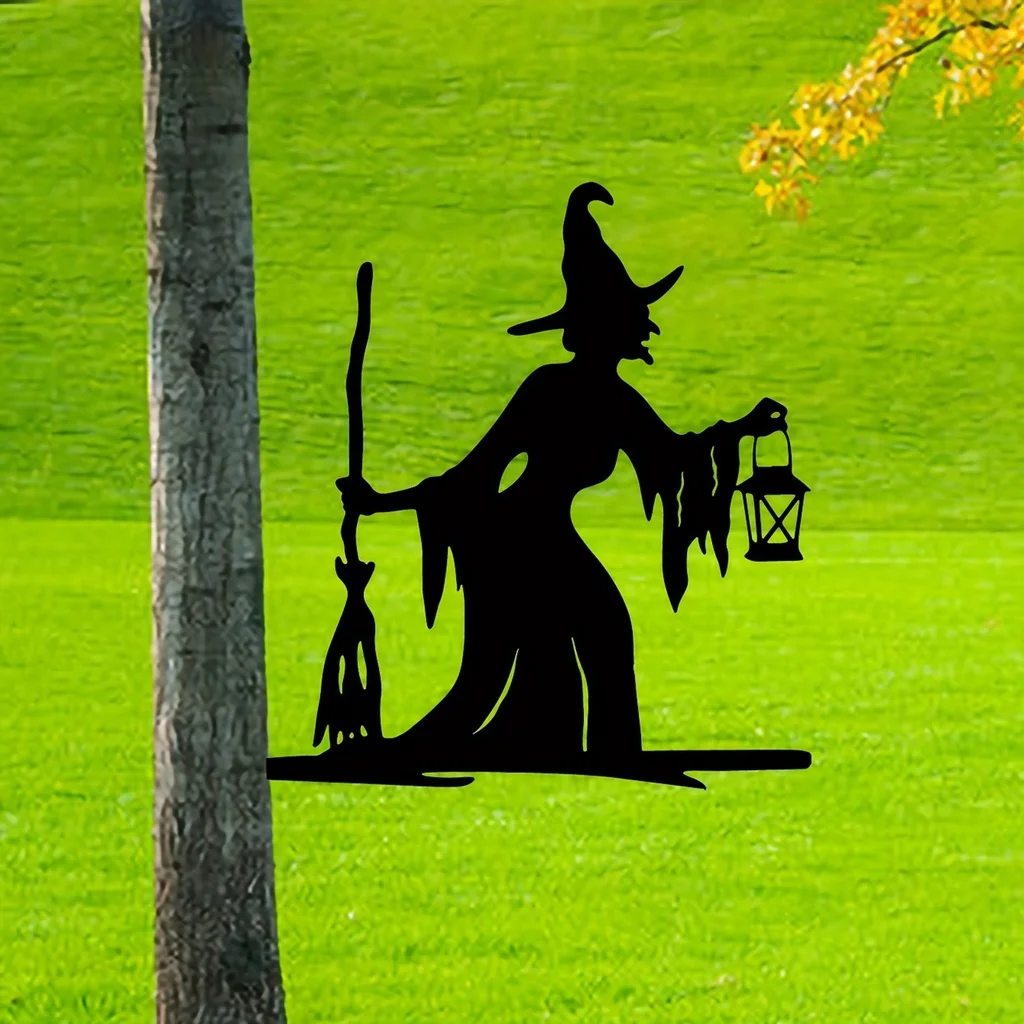 1pc Witch Lantern On Branch St - Outdoor Power Stake 评论和价格