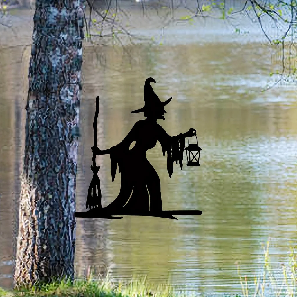 1pc Witch Lantern On Branch St - Outdoor Power Stake 评论和价格