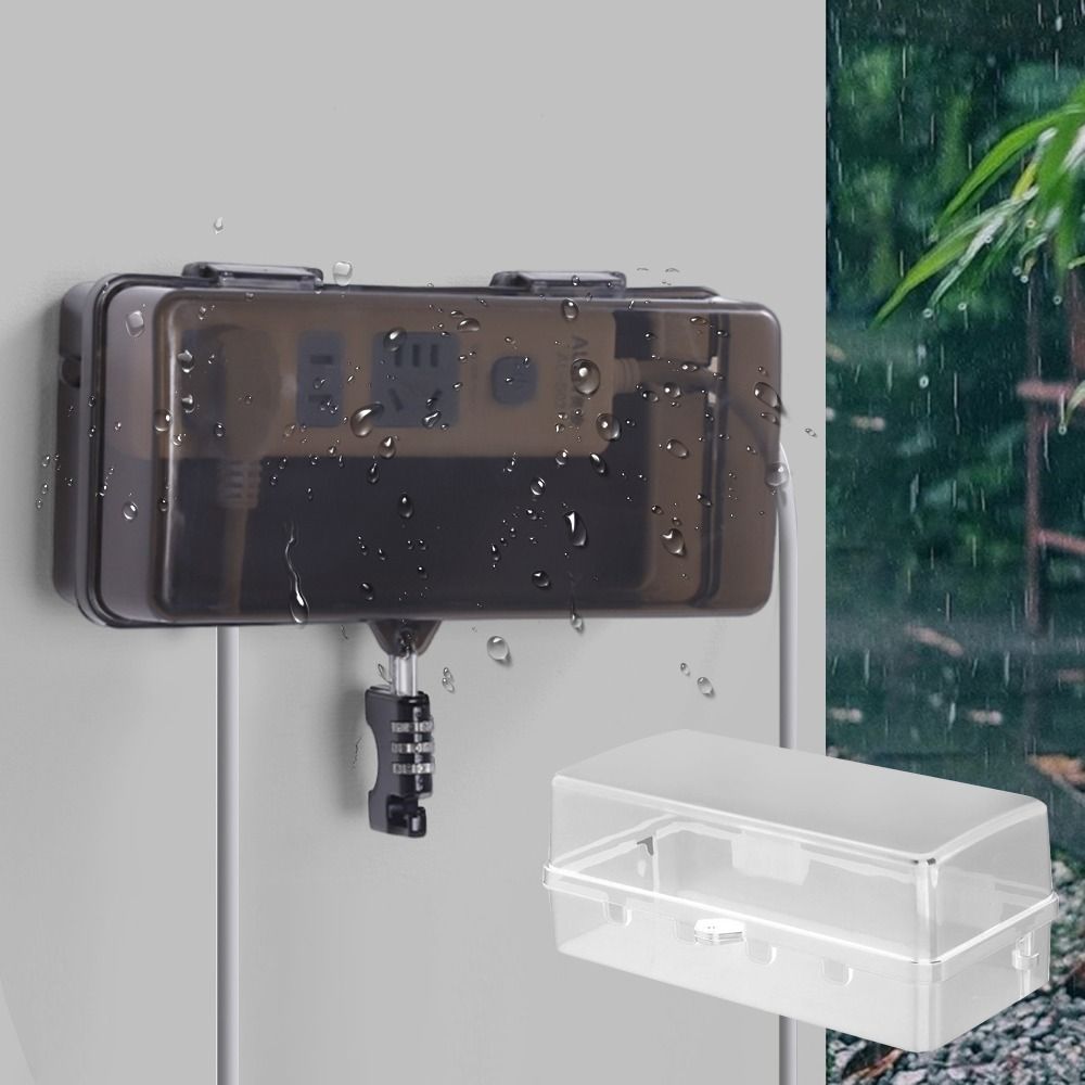 Durable Plastic Plug Box Anti- - Outdoor Power Strip With Cover 评论和价格