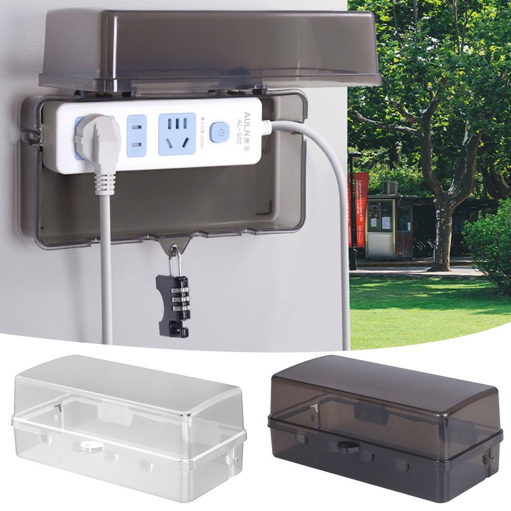 Durable Plastic Plug Box Anti- - Outdoor Power Strip With Cover 评论和价格