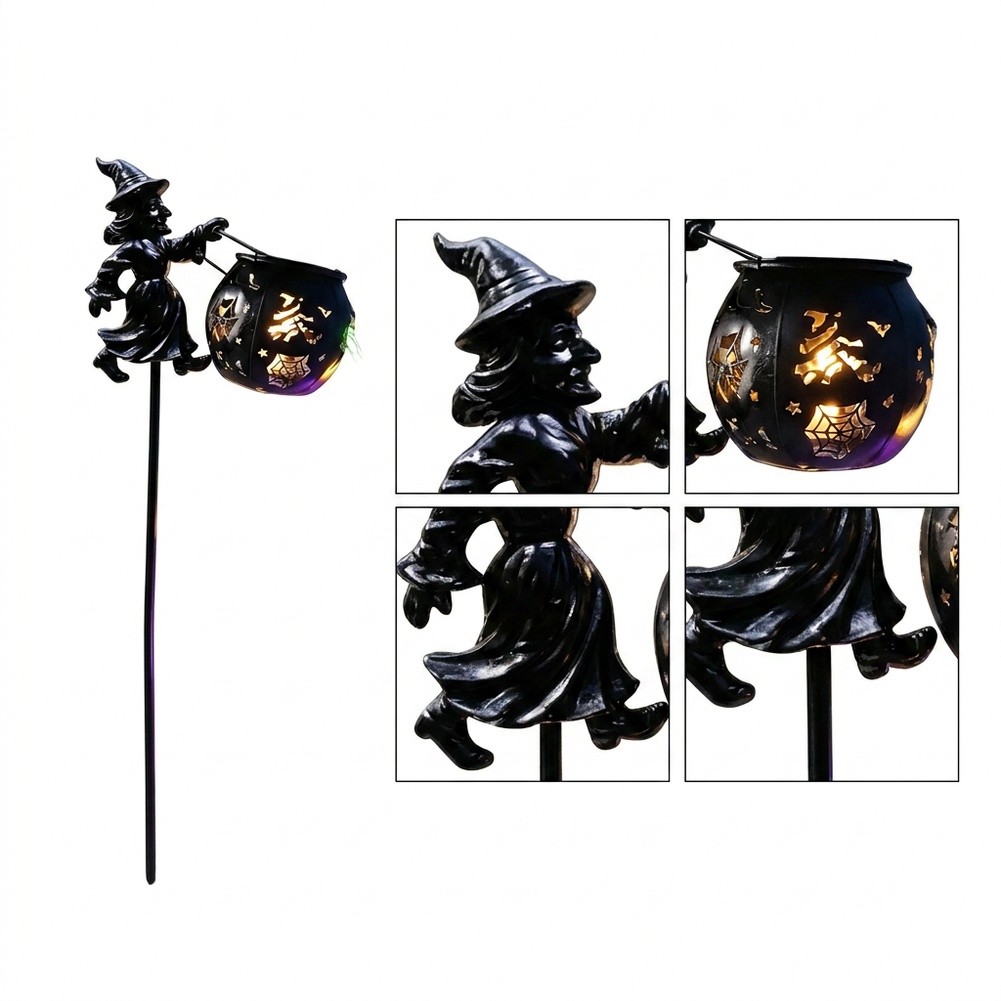 Solar-Powered Witch Cauldron G - Outdoor Power Stake 评论和价格