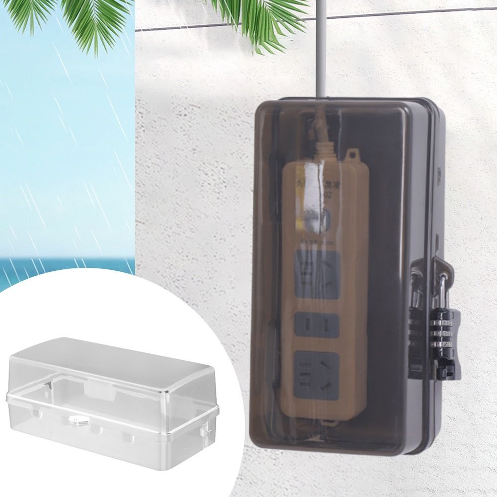 Portable Plastic Plug Box Anti - Outdoor Power Strip With Cover 评论和价格