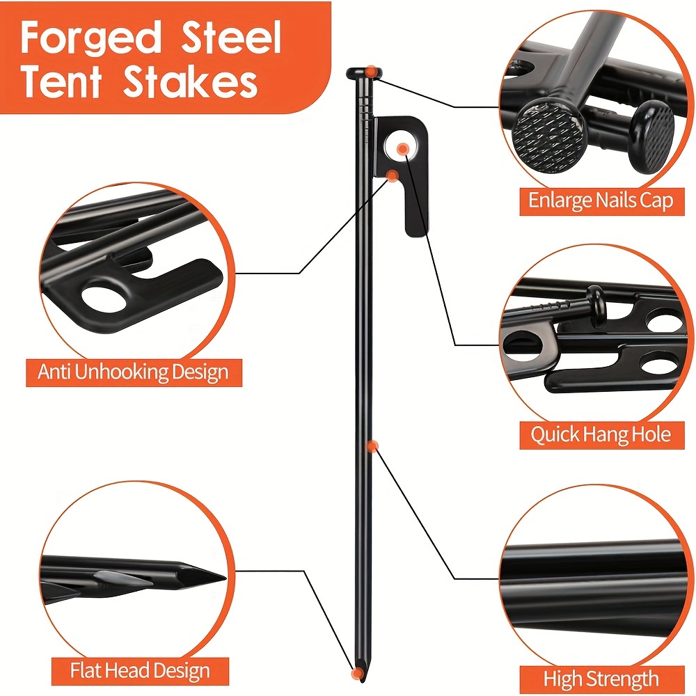 4Pcs Heavy Duty Tent Stakes wi - Outdoor Power Stake 评论和价格