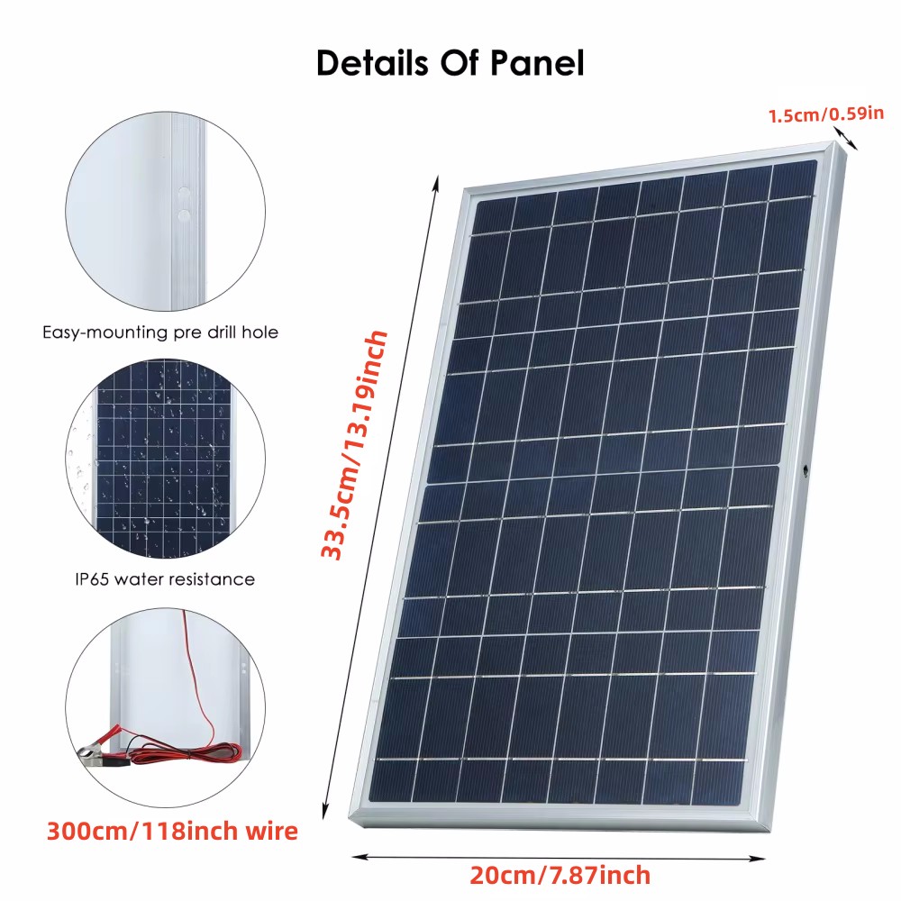 35W Solar Panel Kit Complete 1 - Portable Generator Inverter 评论和价格