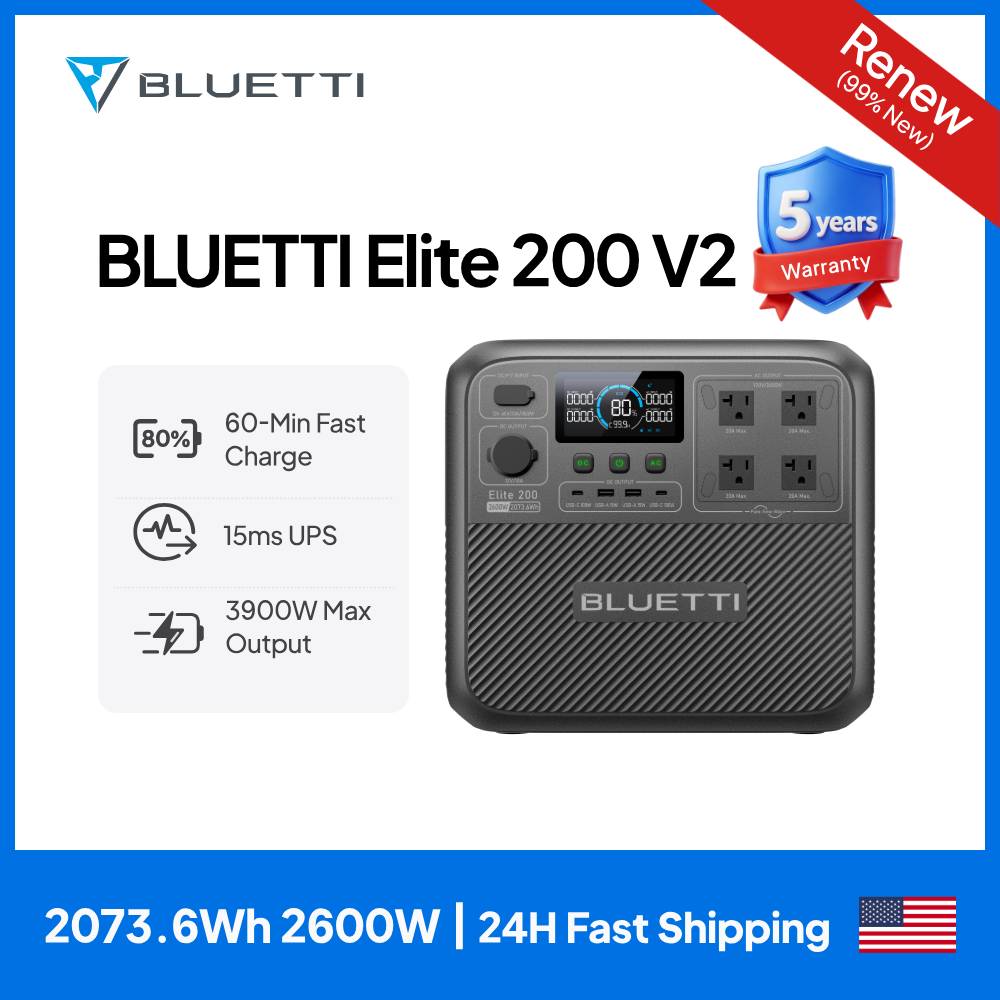【Renew】BLUETTI Elite 200 V2 Po - Portable Generator Inverter 评论和价格