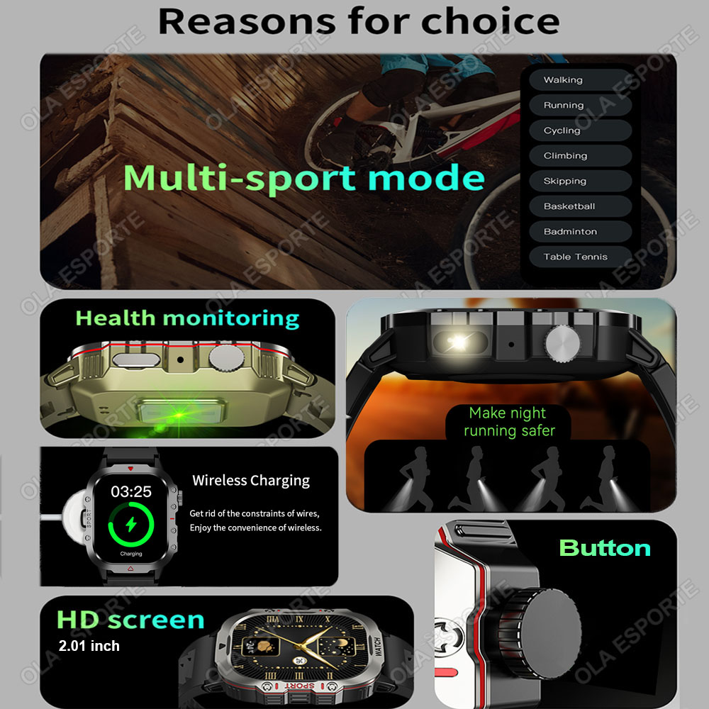 2026 New Military Smart Watch  - Outdoor Power Hours 评论和价格