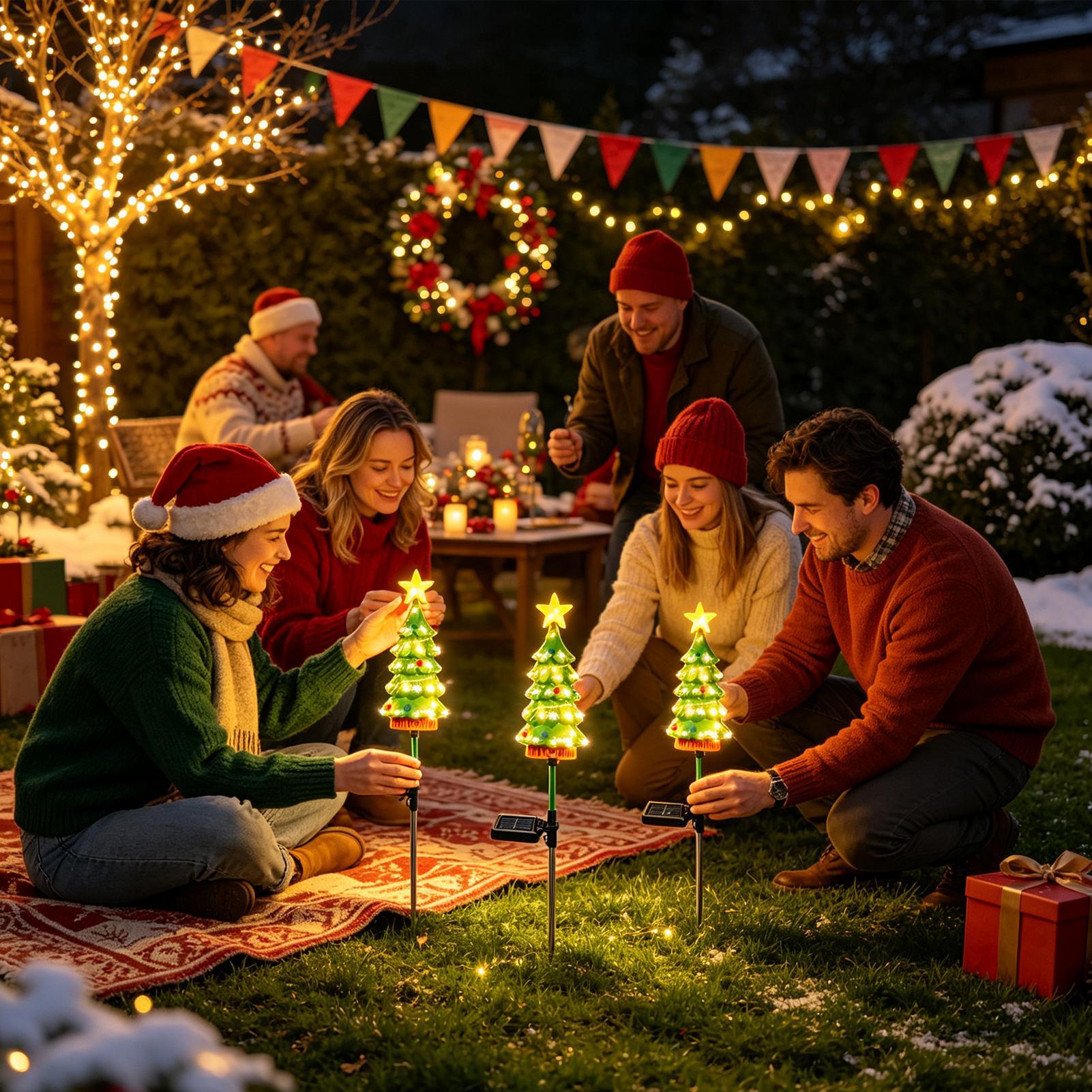 Outdoor Christmas Tree Solar P - Outdoor Power Stake 评论和价格