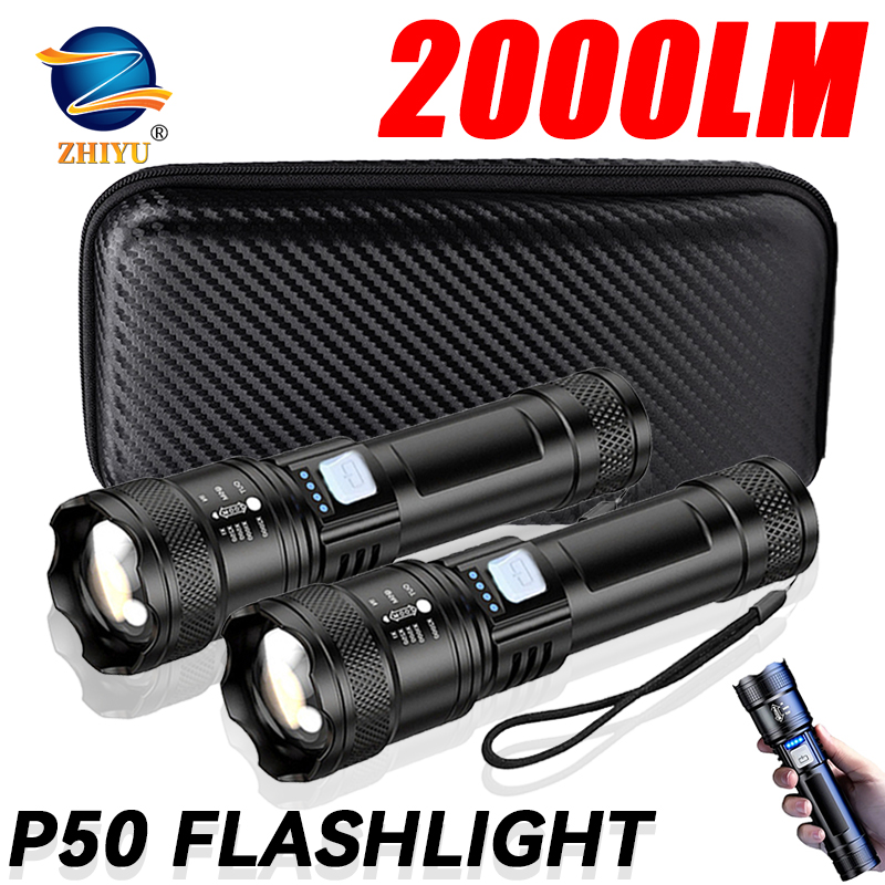 Tactical LED Flashlight 2000LM - Outdoor Powerbank 评论和价格