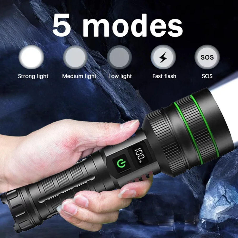 Powerful LED Flashlight Zoomab - Outdoor Powerbank 评论和价格